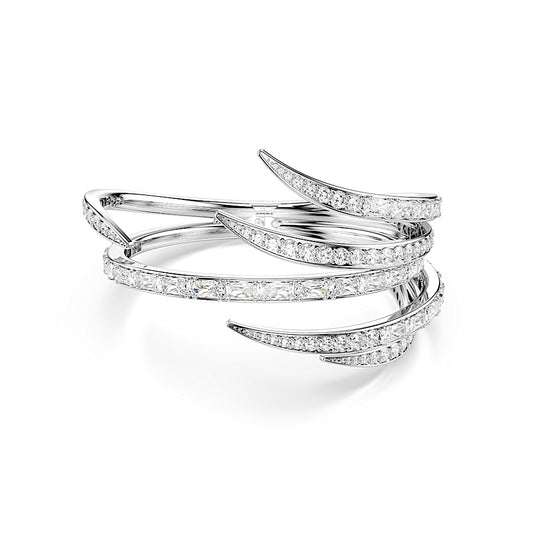 Brazalete Vienna, Tallas mixtas, Blanco, Baño de rodio