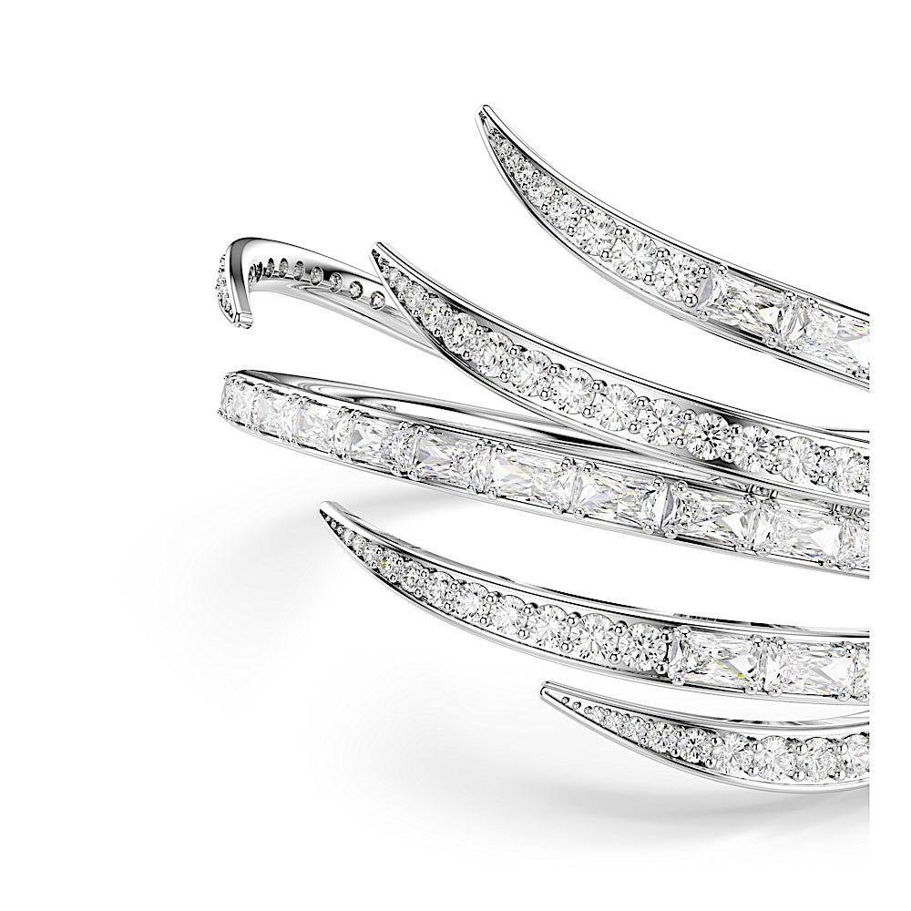 Brazalete Vienna, Tallas mixtas, Blanco, Baño de rodio