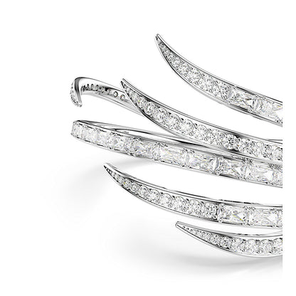 Brazalete Vienna, Tallas mixtas, Blanco, Baño de rodio