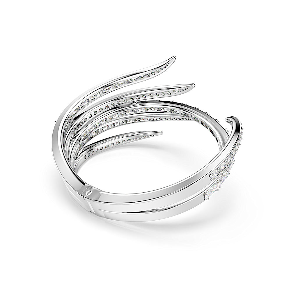 Brazalete Vienna, Tallas mixtas, Blanco, Baño de rodio