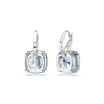 Pendientes Millenia, Talla cojin, Azules, Baño de rodio