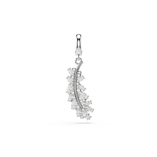Charm Vienna, Tallas mixtas, Pluma, Blanco, Baño de rodio