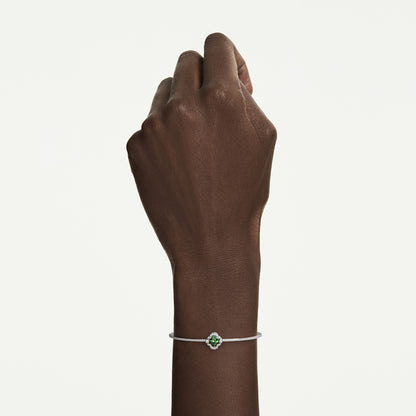 Brazalete Una Angelic, Tallas mixtas, Verde, Baño de rodio