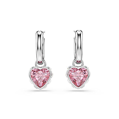 Pendientes Chroma, Corazón, Rosas, Baño de rodio