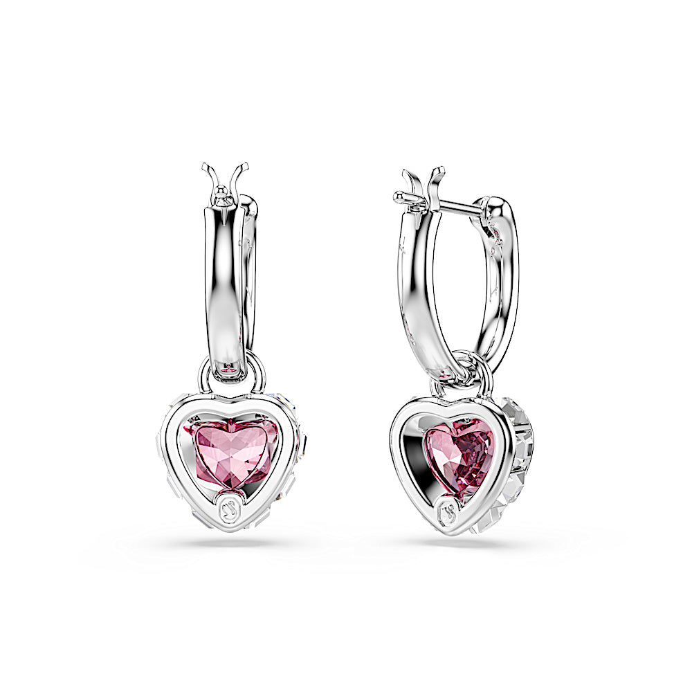 Pendientes Chroma, Corazón, Rosas, Baño de rodio