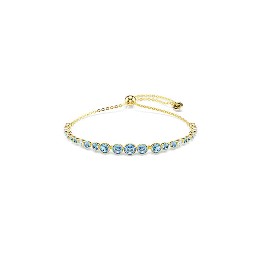 Pulsera Imber, Talla redonda, Azul, Acabado en oro de 18 quilates