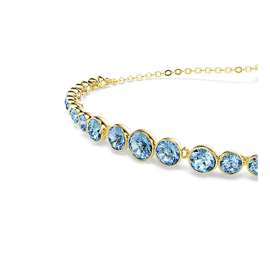 Pulsera Imber, Talla redonda, Azul, Acabado en oro de 18 quilates