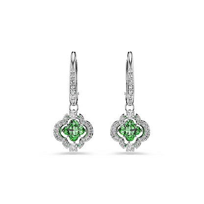 Pendientes Una Angelic, Tallas mixtas, Verdes, Baño de rodio