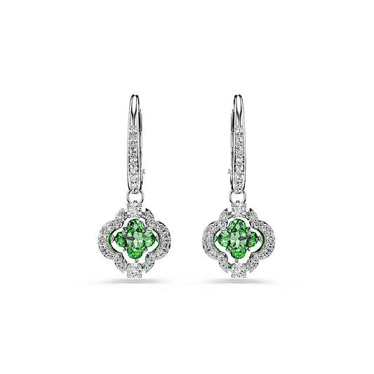 Pendientes Una Angelic, Tallas mixtas, Verdes, Baño de rodio