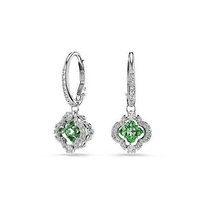 Pendientes Una Angelic, Tallas mixtas, Verdes, Baño de rodio
