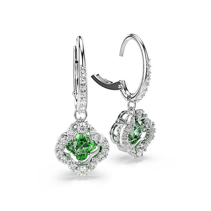Pendientes Una Angelic, Tallas mixtas, Verdes, Baño de rodio
