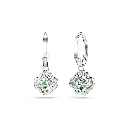 Pendientes Una Angelic, Tallas mixtas, Verdes, Baño de rodio