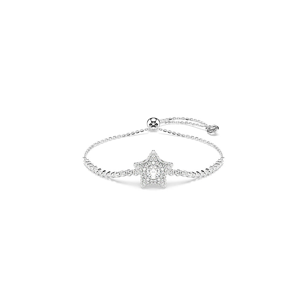 Pulsera Sublima, Talla redonda, Estrella, Blanca, Baño de rodio