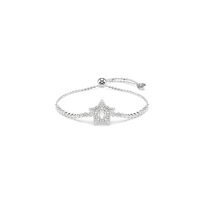 Pulsera Sublima, Talla redonda, Estrella, Blanca, Baño de rodio