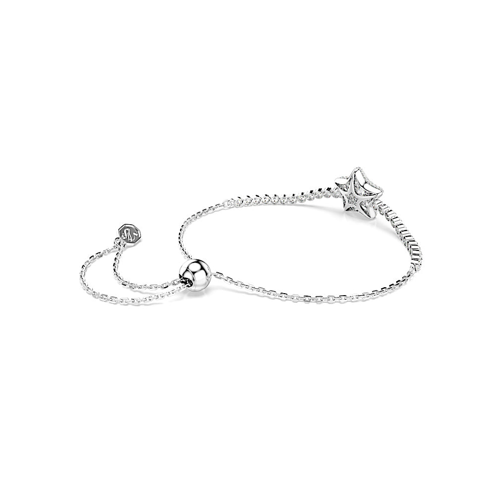 Pulsera Sublima, Talla redonda, Estrella, Blanca, Baño de rodio