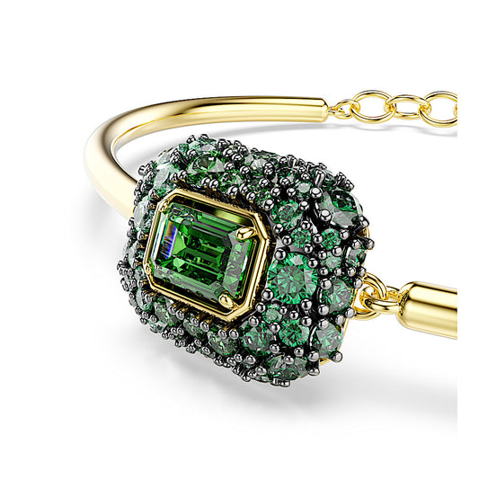 Brazalete Sublima, Talla octogonal, Verde, Acabado en oro de 18 quilates