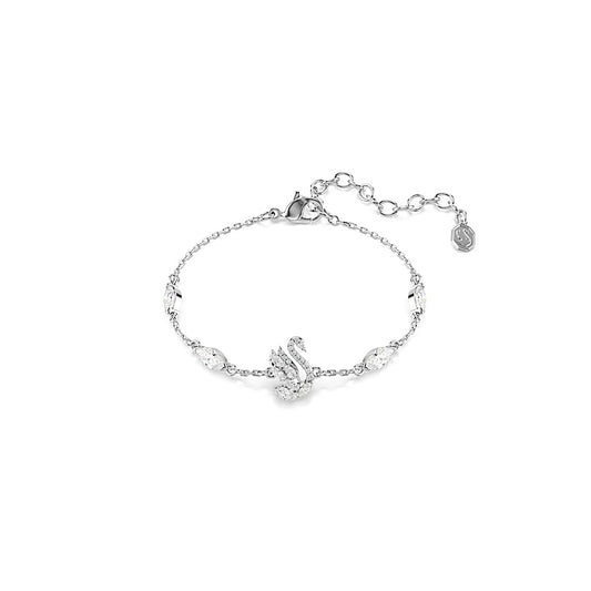 Pulsera Swan, Tallas mixtas, Cisne, Blanca, Baño de rodio