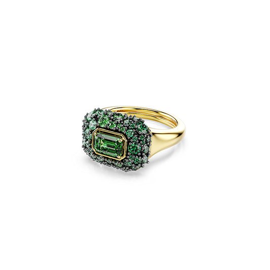 Anillo de cóctel Sublima, Talla octogonal, Verde, Acabado en oro de 18 quilates