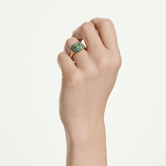 Anillo de cóctel Sublima, Talla octogonal, Verde, Acabado en oro de 18 quilates