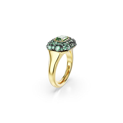 Anillo de cóctel Sublima, Talla octogonal, Verde, Acabado en oro de 18 quilates