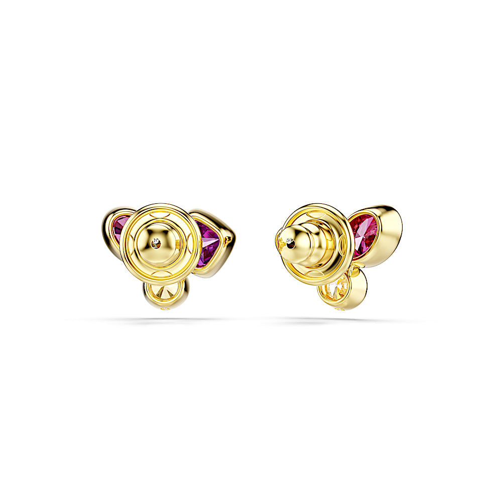 Pendientes de botón Imber, Tallas mixtas, Multicolores, Acabado en oro de 18 quilates