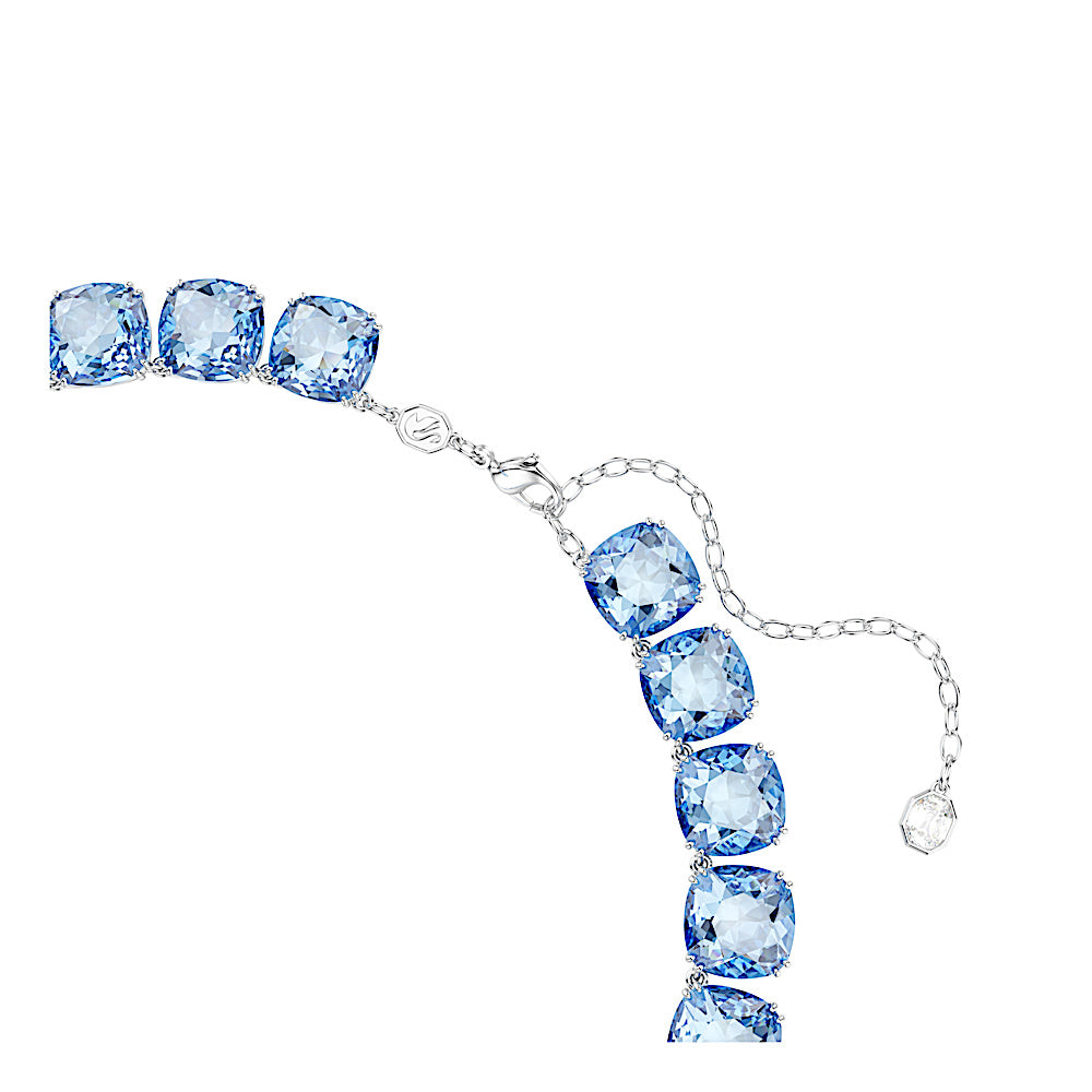 Collar Millenia, Talla cojin, Azul, Baño de rodio