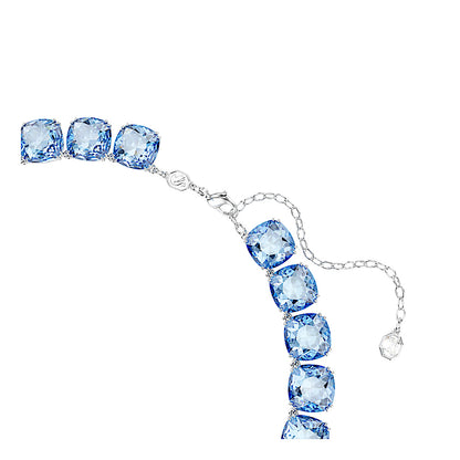 Collar Millenia, Talla cojin, Azul, Baño de rodio