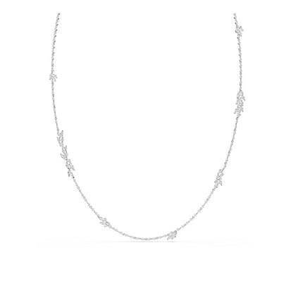 Collar Mesmera, Talla marquisa, Blanco, Baño de rodio