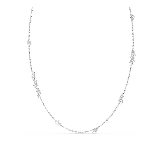 Collar Mesmera, Talla marquisa, Blanco, Baño de rodio