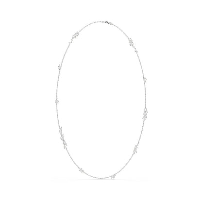 Collar Mesmera, Talla marquisa, Blanco, Baño de rodio