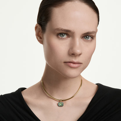 Gargantilla Sublima, Talla octogonal, Verde, Acabado en oro de 18 quilates