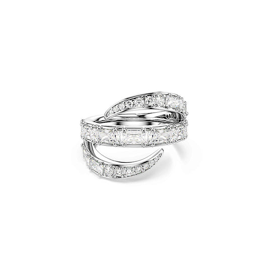 Anillo Vienna, Tallas mixtas, Cisne, Blanco, Baño de rodio