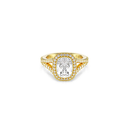 Anillo Una Angelic, Talla cojin, Blanco, Acabado en oro de 18 quilates