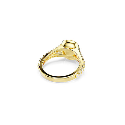 Anillo Una Angelic, Talla cojin, Blanco, Acabado en oro de 18 quilates