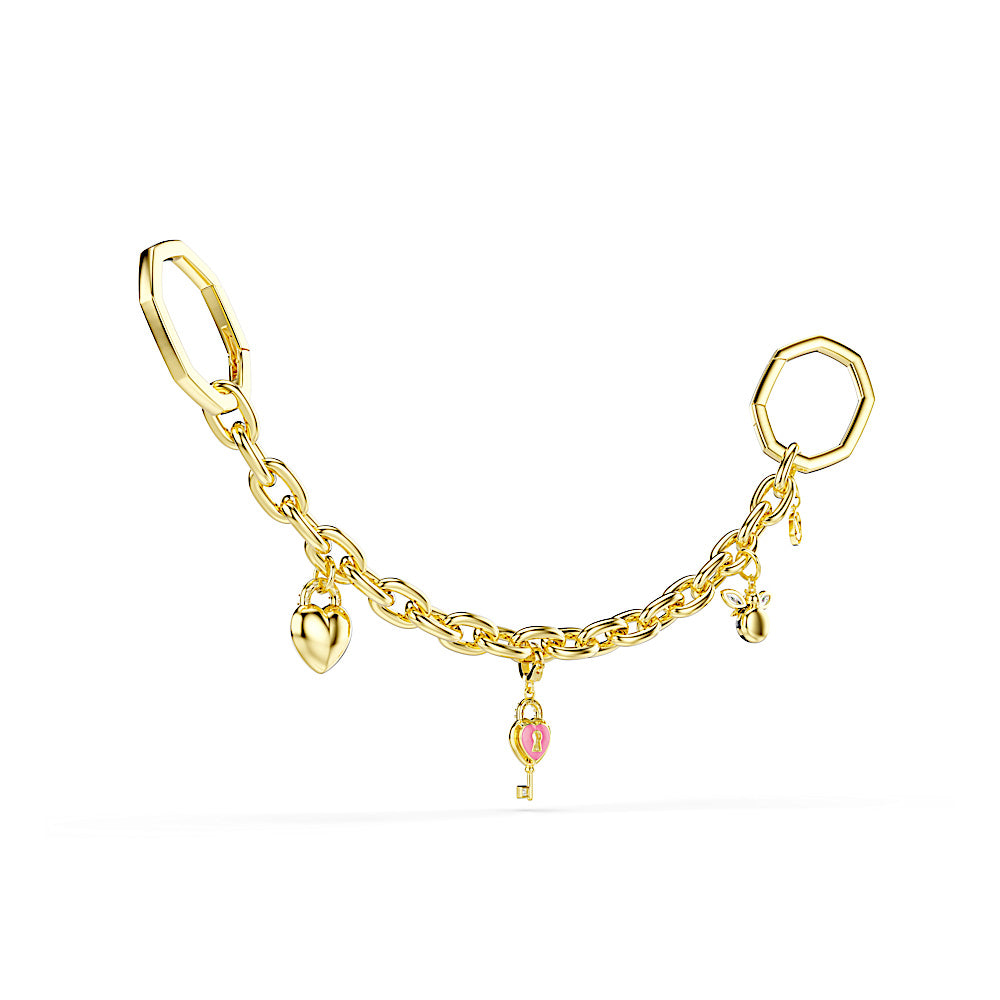 Accesorio para bolso, Tallas mixtas, Blanco, Baño tono oro