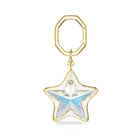 Accesorio para bolso, Tallas mixtas, Estrella, Blanco, Baño tono oro