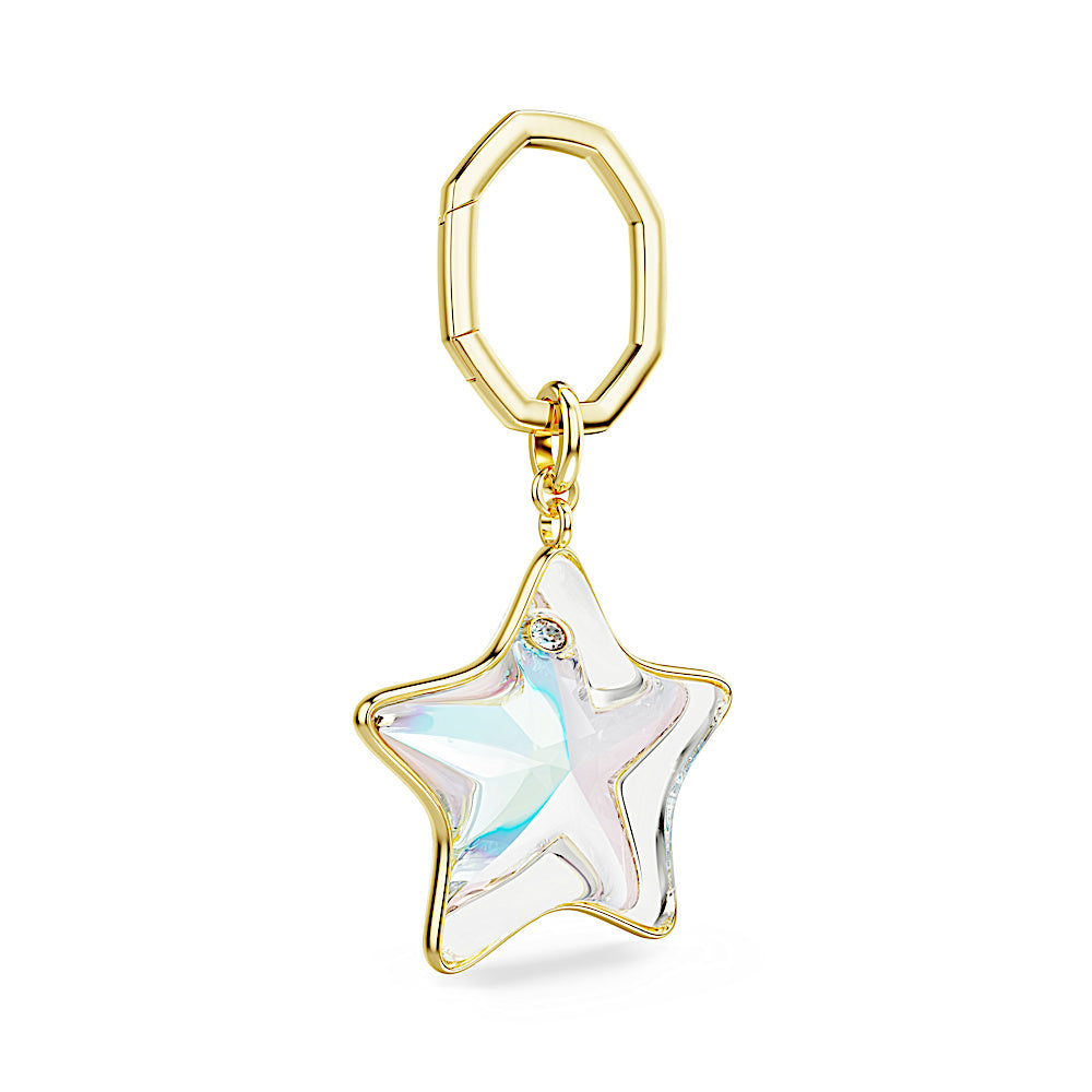 Accesorio para bolso, Tallas mixtas, Estrella, Blanco, Baño tono oro