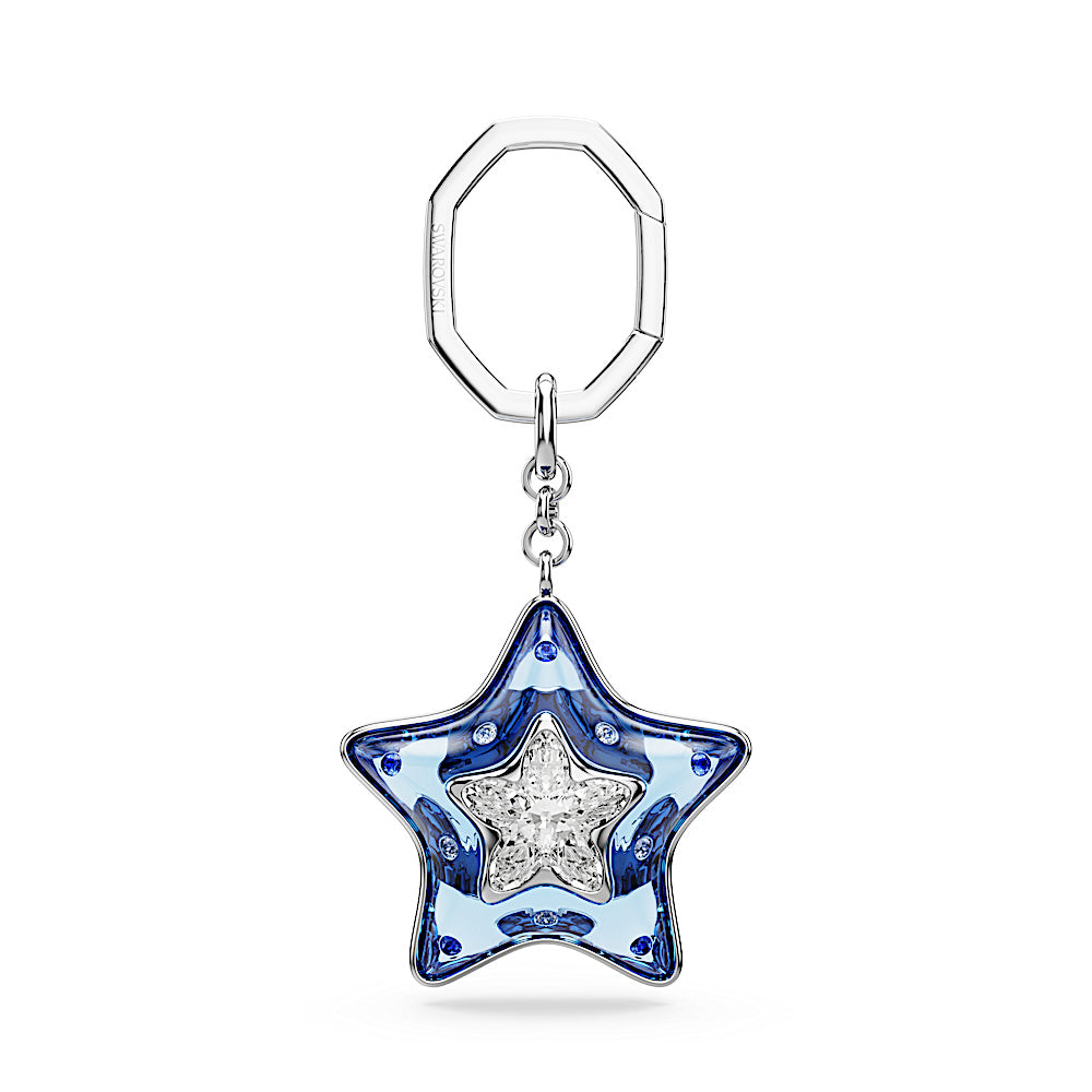 Accesorio para bolso, Tallas mixtas, Estrella, Azul, Baño de rodio
