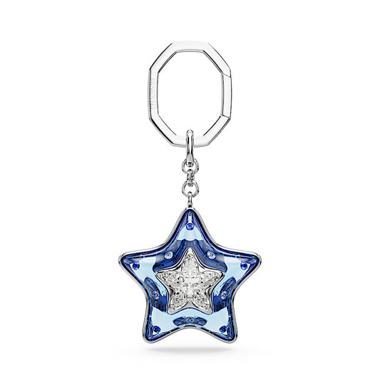 Accesorio para bolso, Tallas mixtas, Estrella, Azul, Baño de rodio