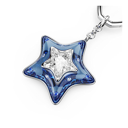 Accesorio para bolso, Tallas mixtas, Estrella, Azul, Baño de rodio