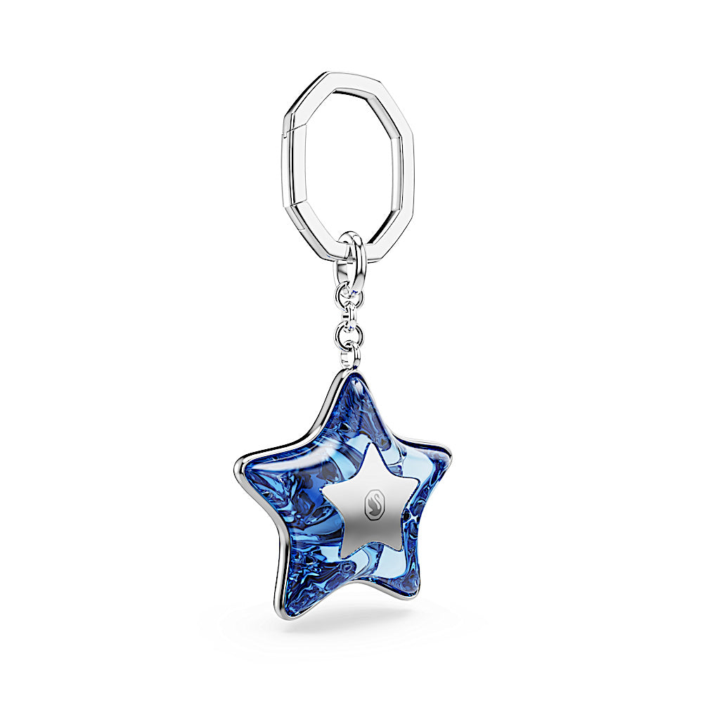 Accesorio para bolso, Tallas mixtas, Estrella, Azul, Baño de rodio