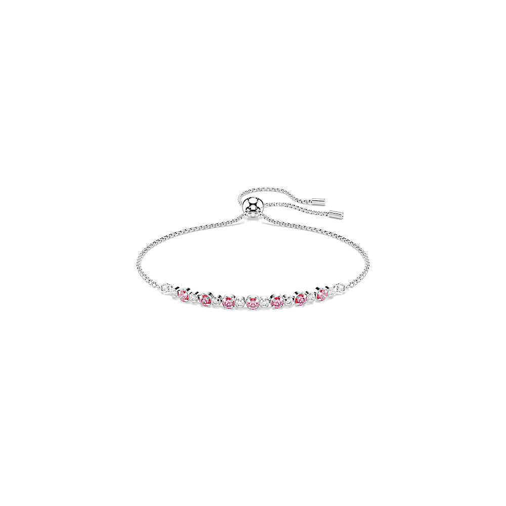 Pulsera Matrix, Talla redonda, Rosa, Baño de rodio