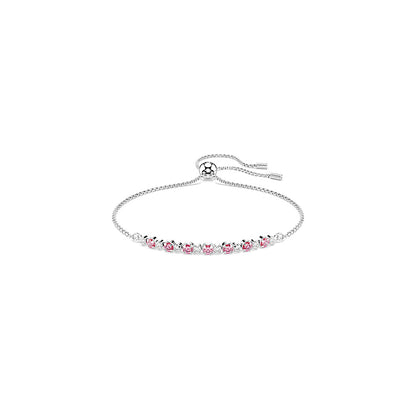 Pulsera Matrix, Talla redonda, Rosa, Baño de rodio