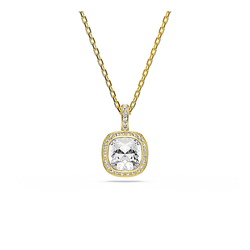 Colgante Una Angelic, Talla cojin, Blanco, Acabado en oro de 18 quilates
