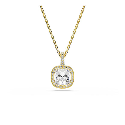Colgante Una Angelic, Talla cojin, Blanco, Acabado en oro de 18 quilates