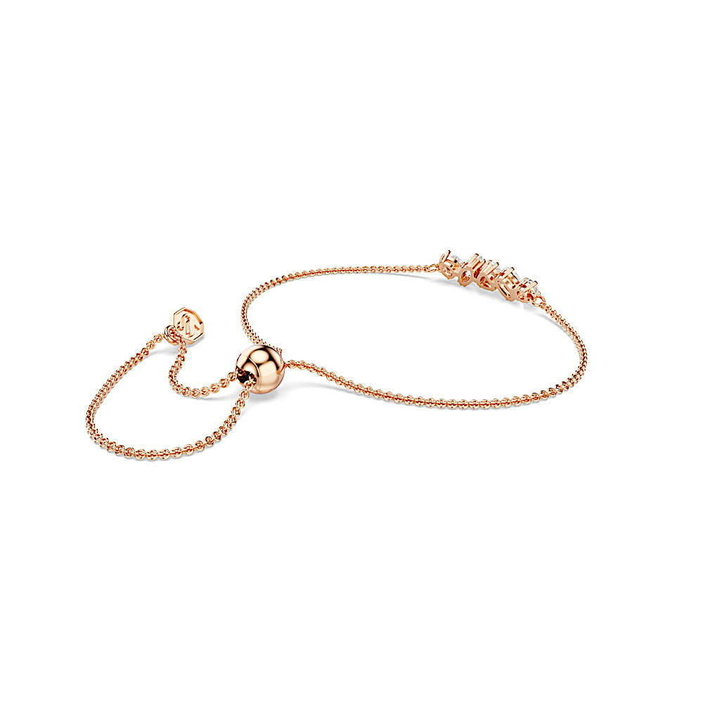 Pulsera Mesmera, Tallas mixtas, Blanca, Acabado en oro rosa de 18 quilates