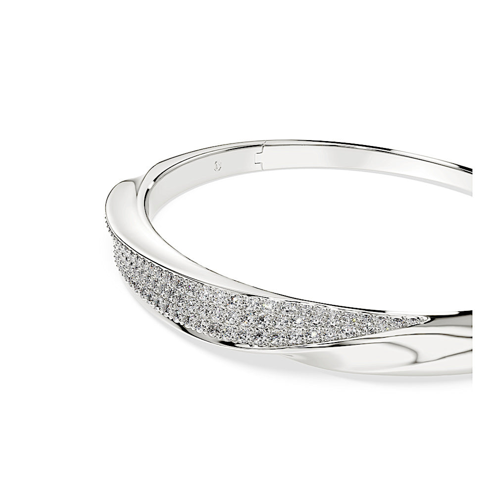 Brazalete Classica, Talla redonda, Blanco, Plata de ley