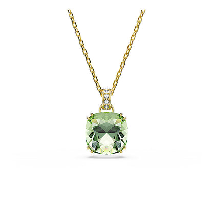 Colgante Millenia, Talla cojin, Verde, Acabado en oro de 18 quilates