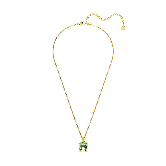 Colgante Millenia, Talla cojin, Verde, Acabado en oro de 18 quilates