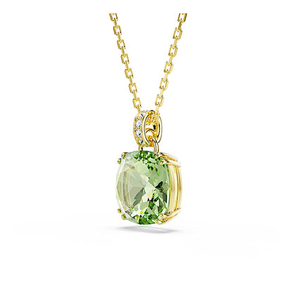 Colgante Millenia, Talla cojin, Verde, Acabado en oro de 18 quilates